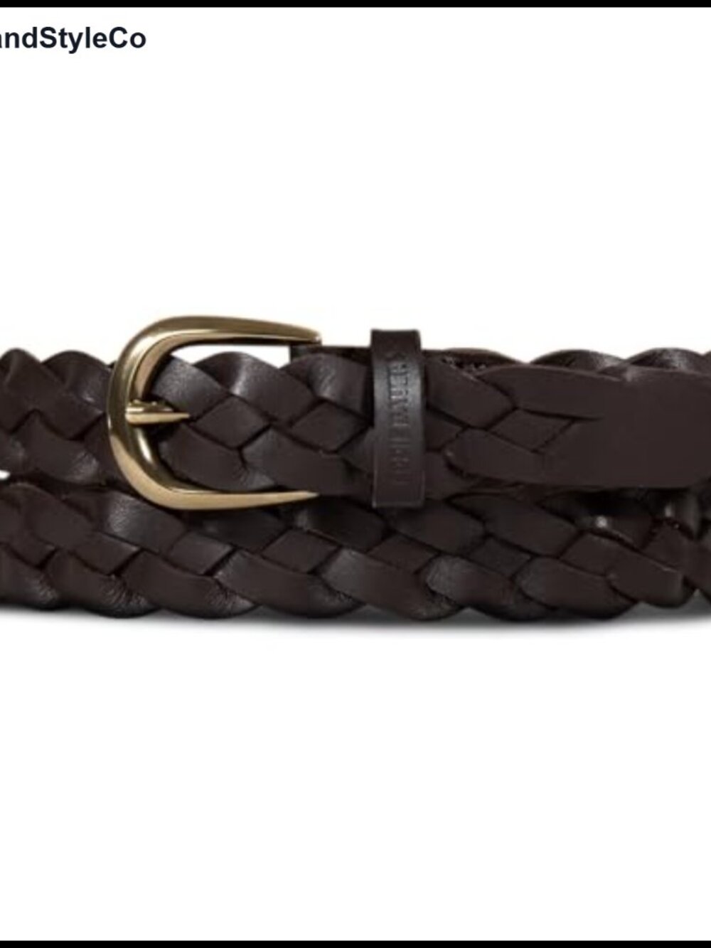 Genuine Leather Braided Belt Metal Buckle Adjustable Fit